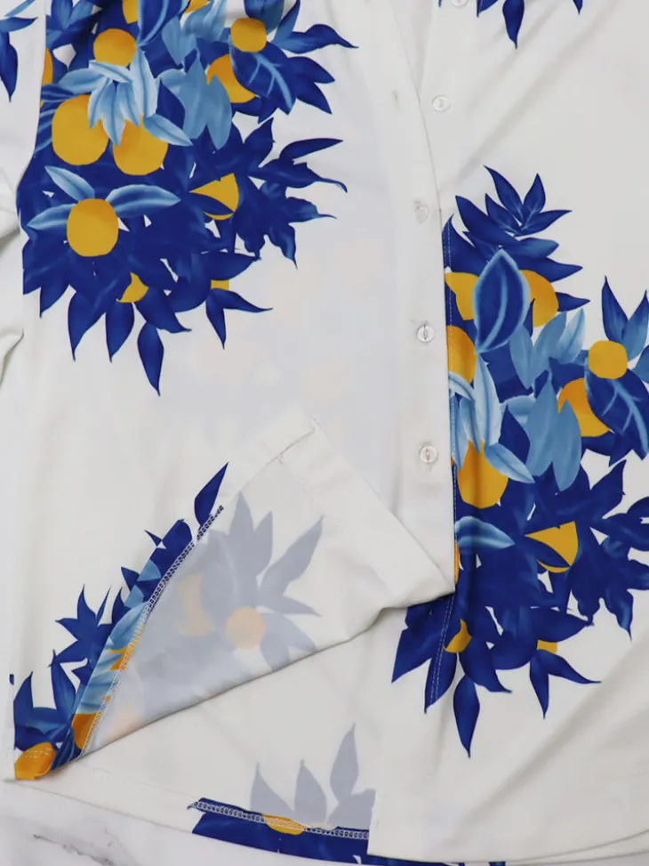 Two Piece Long Sleeve Floral Pant Suit