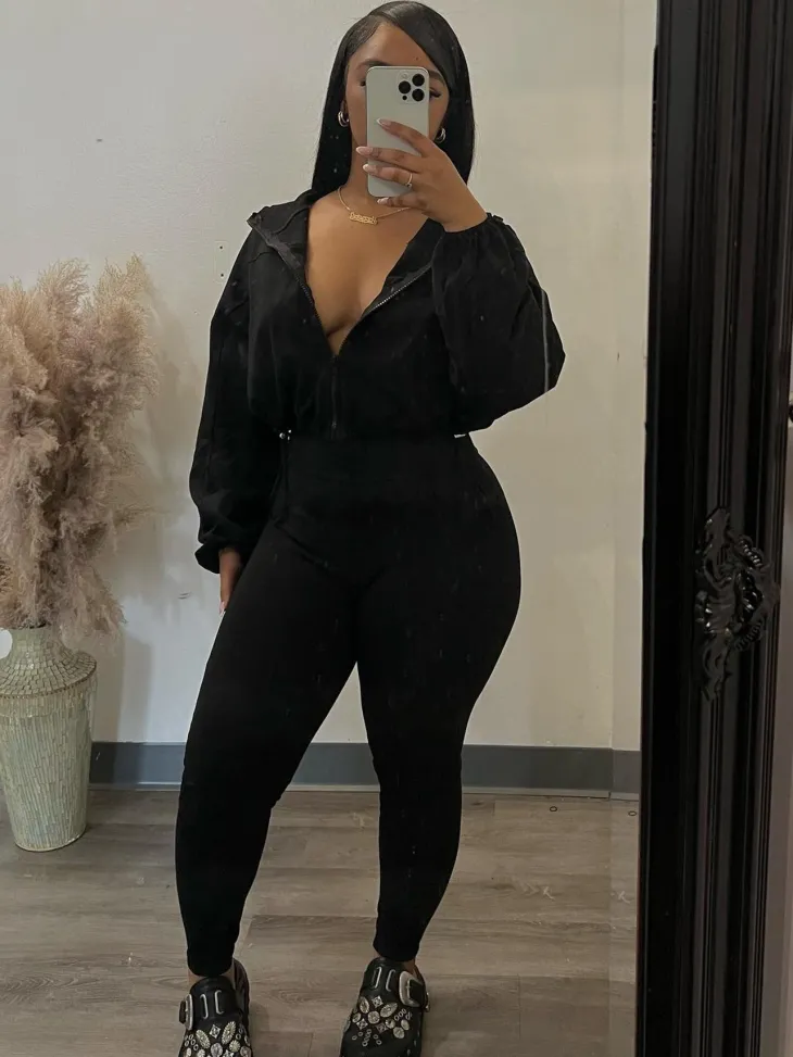Two Piece Long Sleeve Jacket Skinny Pants