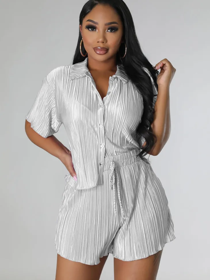 Two Piece Short Sleeve Shirts Shorts