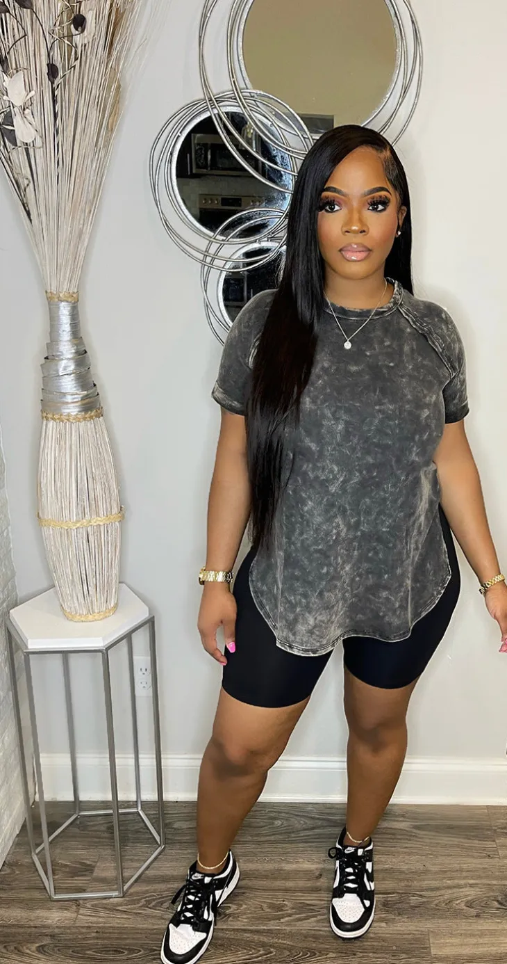 Two Piece Short Sleeve Top Shorts