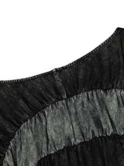 Two Pieces Solid Color Ruched Pants Set