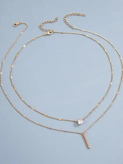Two-Piece Double Layer Necklace Set