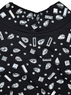 Two-Piece Rhinestone Skirt Set