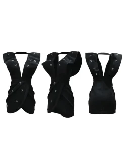 V Neck Backless Rhinestone Party Dress